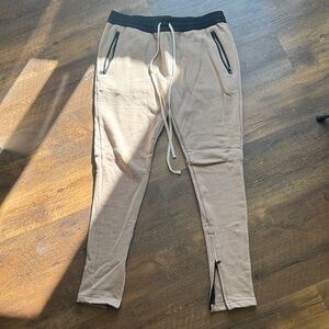 Vintage Fear of God Tan Zippered Sweatpants